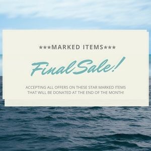 FINAL SALE ITEMS GETTING DONATED SOON
